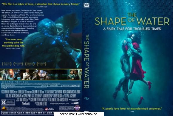 the shape of water (2017)

 

forma apei, de la regizorul guillermo del toro, este o poveste �n